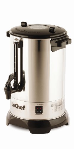 Le Chef 40 Cup Hot water Urn With Safety Spout, Stainless Steel