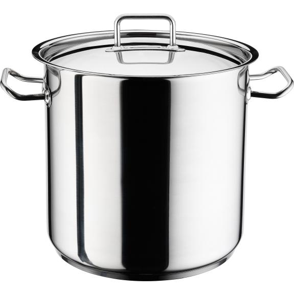 Hascevher Classic Stainless Steel Stockpot with SS Lid, 28 Quart
