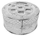 Nua 3 Tier Silver Plated Seder Plate Kaarah Large 15.75 "W X 7.85" H
