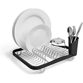 Umbra Sinkin Dish Drying Rack with Removeable Cutlery Holder for Sink or Countertop - Assorted Colors