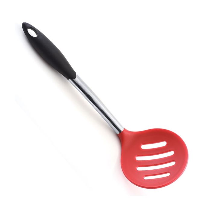 Norpro Grip-EZ Silicone And Stainless Steel Kitchen Tools, Black and Red