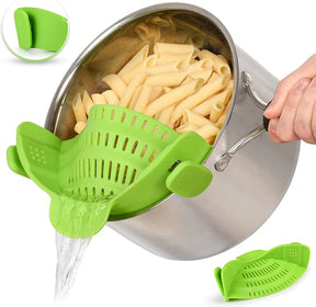 Zulay Silicone Pot Strainer with Clips - Assorted Colors