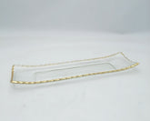 Joseph Sedgh Gold Border Glass Serving Platter Tray