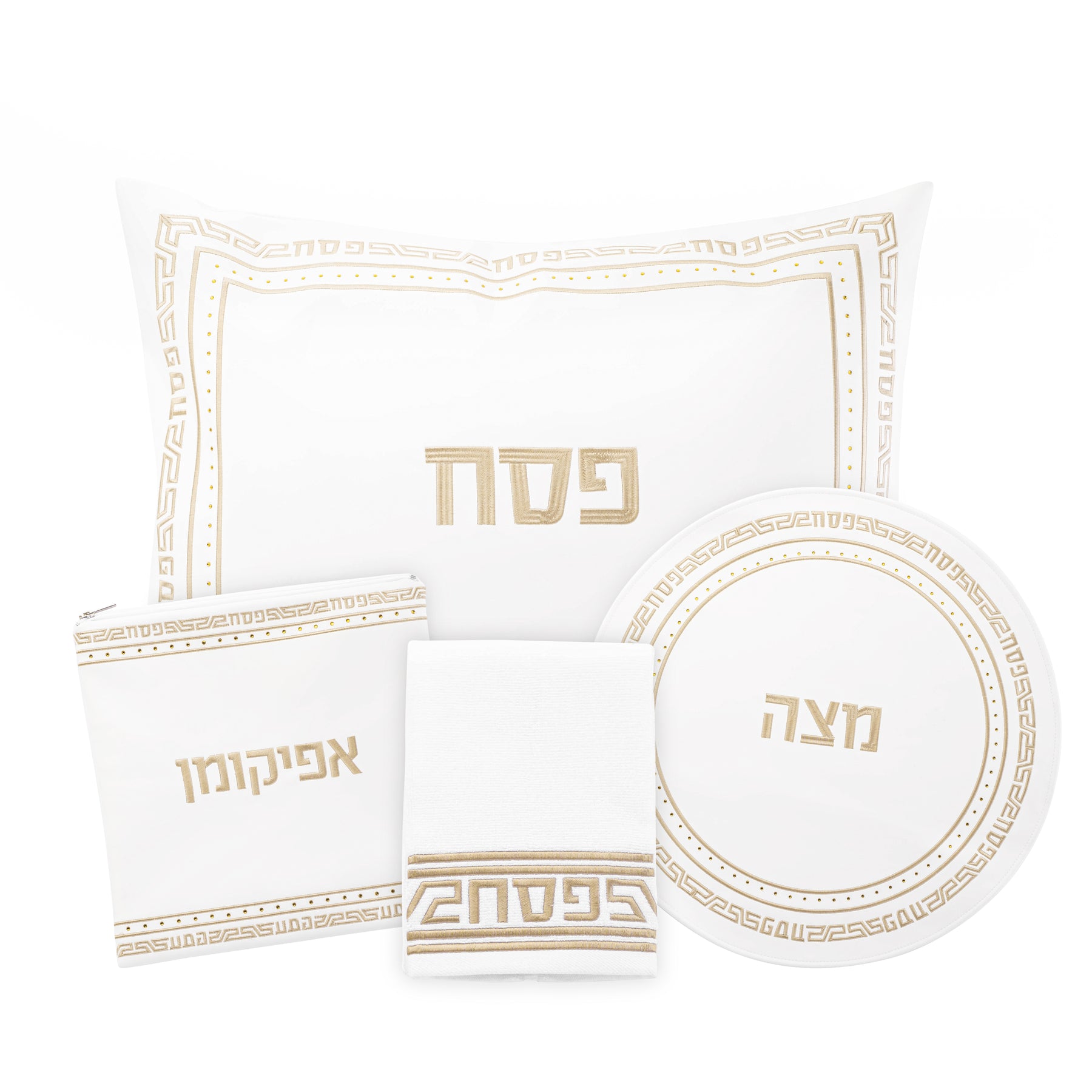 Waterdale PU Leather Pesach Set, Embroidered Crystal Stone, Assorted Colors
