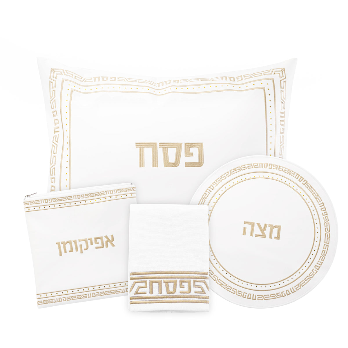 Waterdale PU Leather Pesach Set, Embroidered Crystal Stone, Assorted Colors