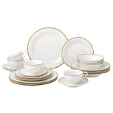 Lorren Hom Trends Daisy 24 Piece Bone China Dinnerware Set, Service for 4