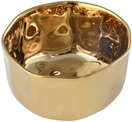 Pampa Bay Moonlight Tarnish Free Porcelain Snack Dip Bowl with Gold Titanium