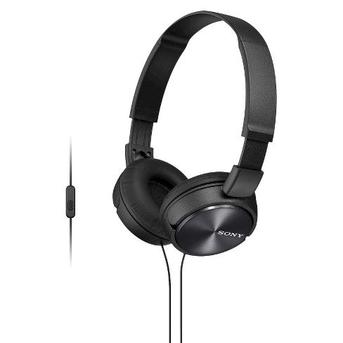 Sony ZX Series Wired On Ear Headphones with Mic, Black
