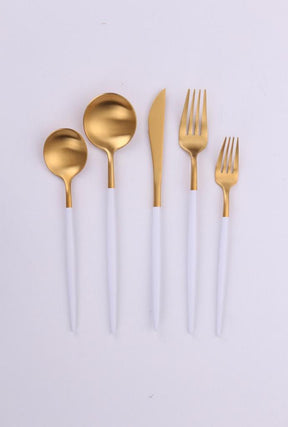 Vikko Dine Vera Two Tone Flatware, 20 Pc Set, Service for 4, 18/10 - Assorted Styles