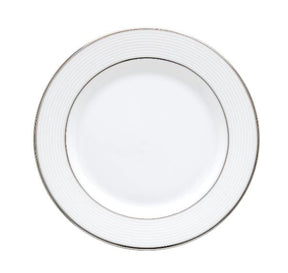 Lenox Opal Innocence Stripe, White Bone China , 24K Platinum Accents, Assorted Style Plates