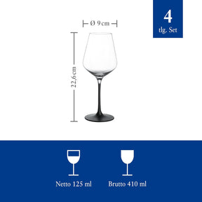 Villeroy & Boch Manufacture Rock Stems White Wine Glass, Set of 4