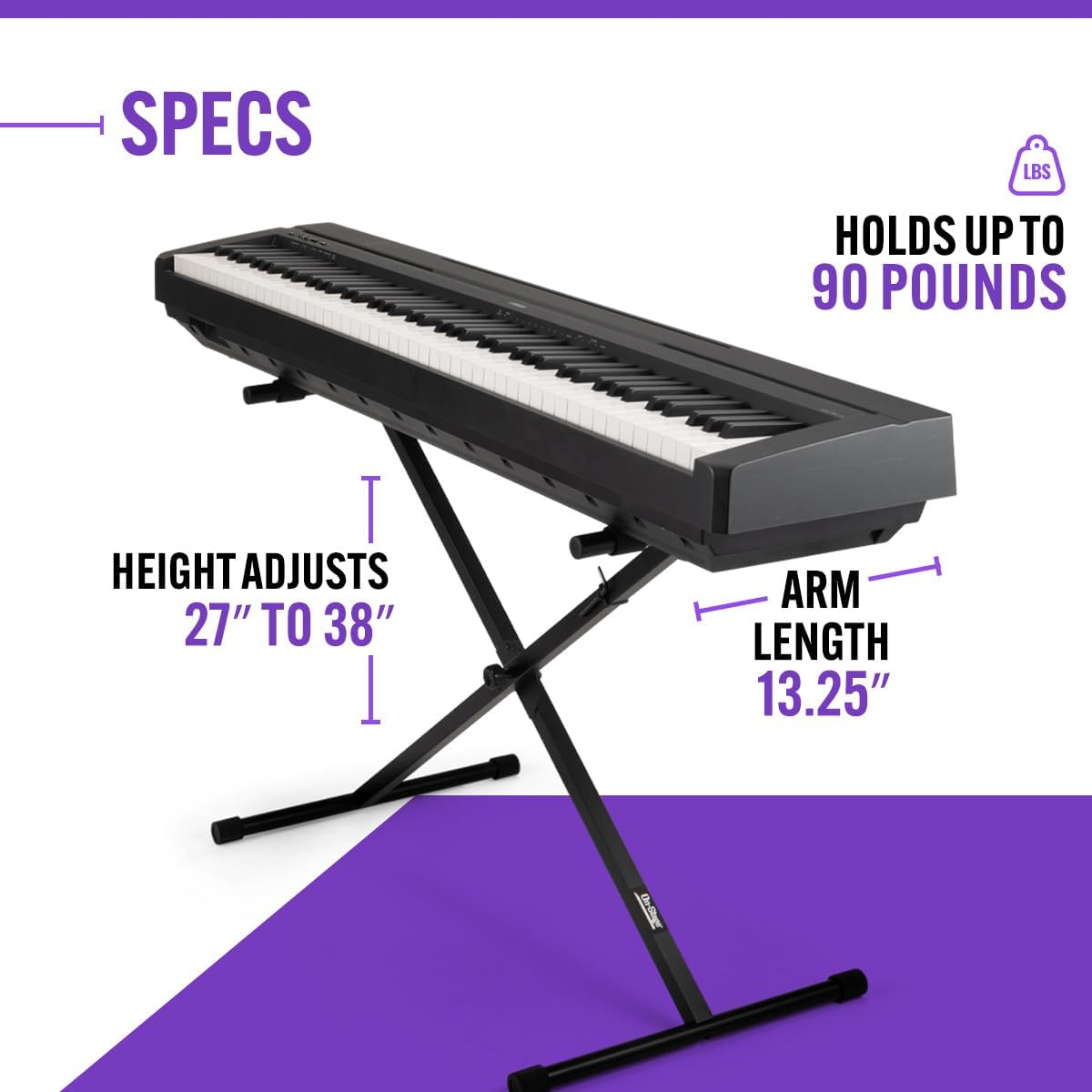 On-Stage Stands KS7190 Classic Single-X Keyboard Stand