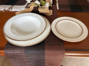 Noritake Haku 16 Piece Fine Bone China Dinnerware Accent Set, Service for 4