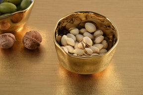 Pampa Bay Moonlight Tarnish Free Porcelain Snack Dip Bowl with Gold Titanium