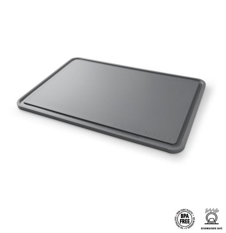 KitchenAid  Nonslip Cutting Board Solid Gray Trench - Assorted Sizes