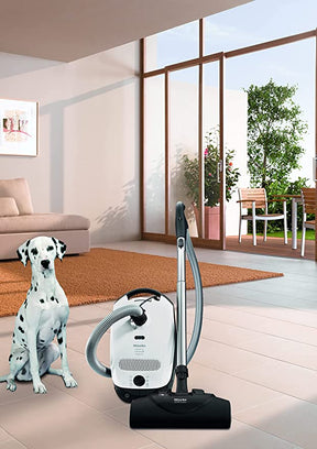 Miele Classic C1 Cat & Dog Canister Vacuum Cleaner, Lotus White