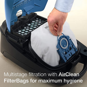 Miele Classic C1 Turbo Team Canister Vacuum Cleaner, Mystique Blue