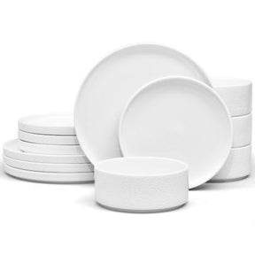 Noritake ColorTex Porcelain 12 Piece Dinnerware Set, Service for 4 - Assorted Colors