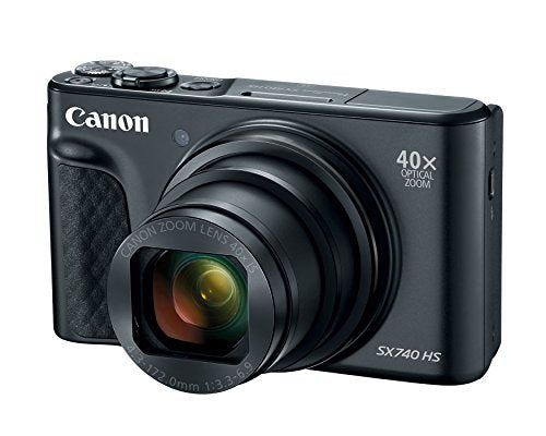 Canon PowerShot SX740 Digital Camera w/40x Optical Zoom & 3 Inch Tilt LCD - 4K VIdeo, Wi-Fi,not camera to camera only to smartphones, tablets, or computers NFC, Bluetooth Enabled (Black)