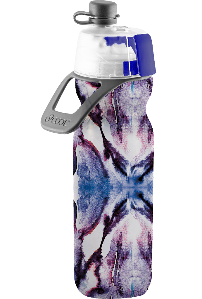 O2COOL Mist 'N Sip Misting Water Bottle 2-in-1 Mist And Sip Function With No  Leak Pull Top Spout(Tie Dye Purple)