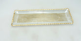 Joseph Sedgh Gold Lines Glass Serving Platter Tray