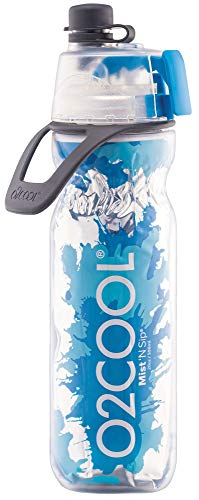 O2COOL Mist 'N Sip 20oz Insulated Misting Water Bottle With No Leak Pull Top Spout -  Assorted Colors