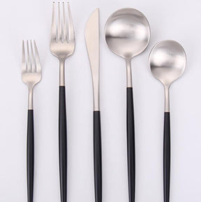 Vikko Dine Vera Two Tone Flatware, 20 Pc Set, Service for 4, 18/10 - Assorted Styles
