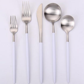 Vikko Dine Vera Two Tone Flatware, 20 Pc Set, Service for 4, 18/10 - Assorted Styles