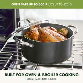 GreenPan Valencia Pro Hard Anodized Healthy Ceramic Nonstick 16 Piece Cookware Pots and Pans Set, PFAS-Free, Induction, Dishwasher Safe, Oven Safe, Gray