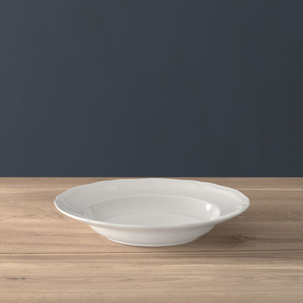 Villeroy & Boch Manoir Premium Porcelain White Dinnerware, Assorted Style Plates