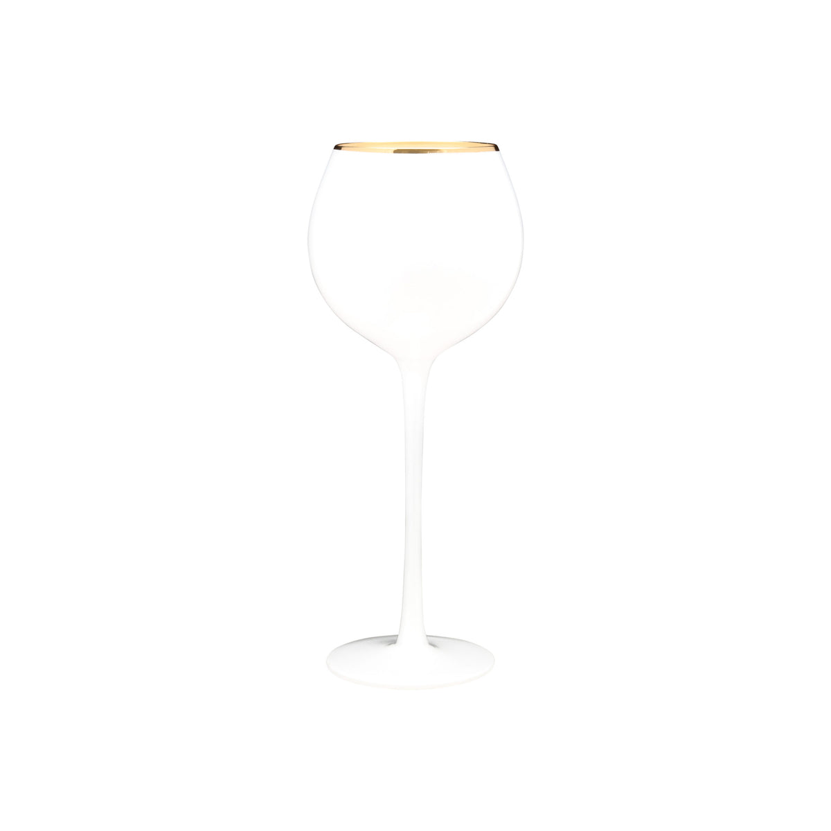 Vikko Decor Platinum Gold Rimed Ball Wine Glass, 17 oz, Set Of 6 - Assorted Colors