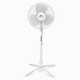 16" Oscillating Pedestal Fan, 3 Speed Control, White