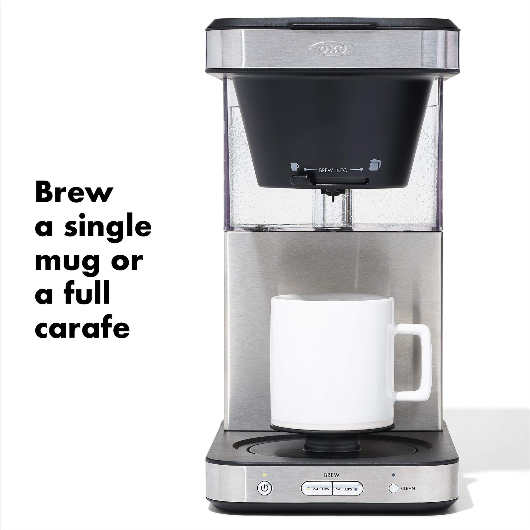 OXO Brew 8 Cup Coffee Maker, Stainless Steel,Black