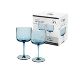 Villeroy & Boch Like Wine 9oz Crystal Glass Goblet, Hand Wash, Set of 2, Assorted Colors