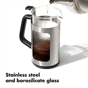 OXO Brew Stainless Steel French Press Coffee Maker ? 32oz