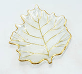 Joseph Sedgh Gold Leaf Glass Serving Platter Tray