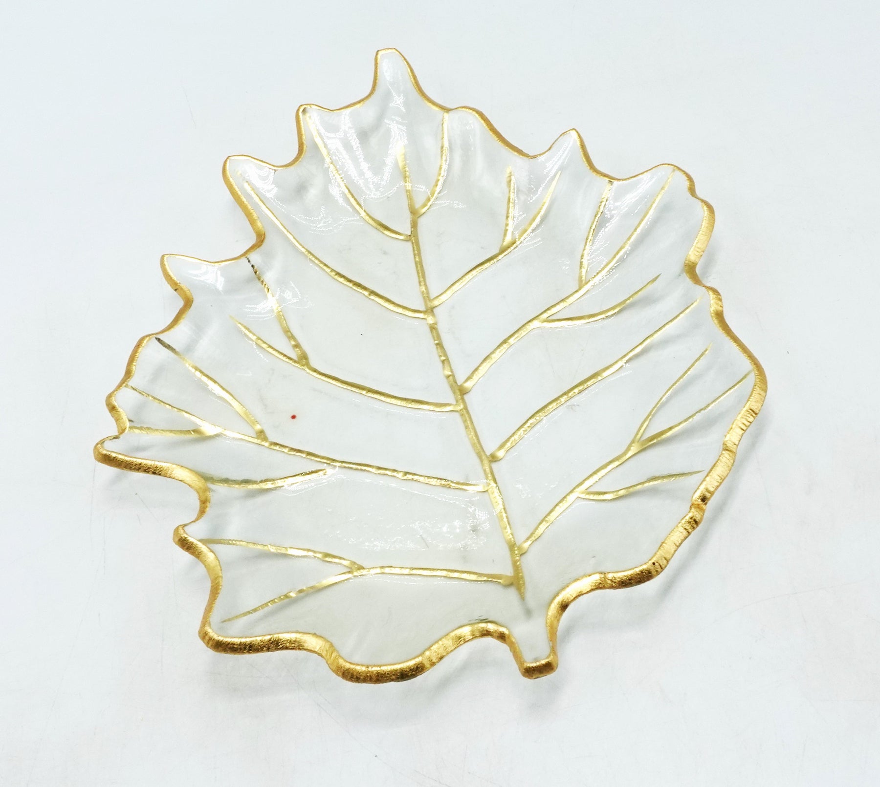 Joseph Sedgh Gold Leaf Glass Serving Platter Tray