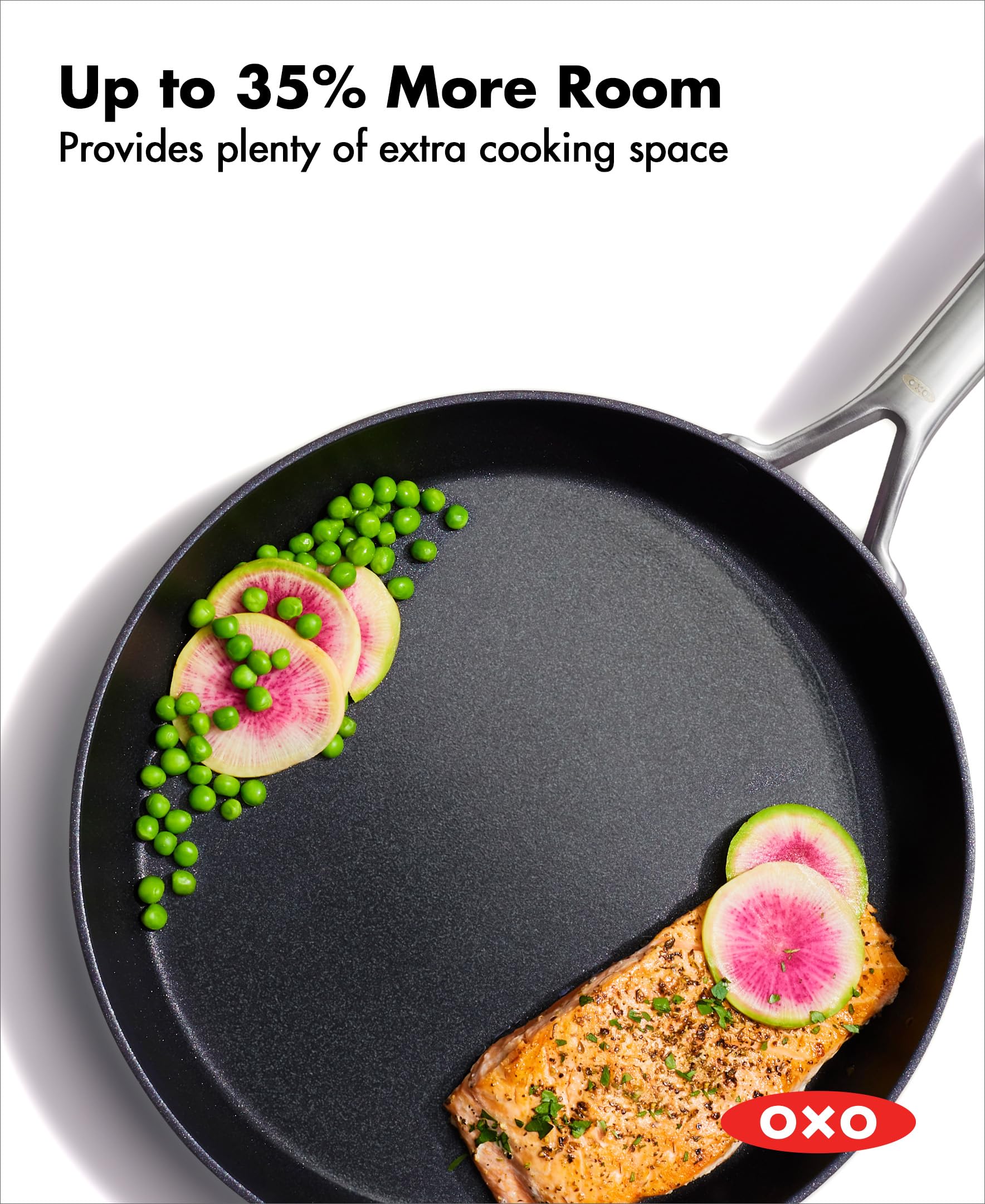 OXO Professional 10 Piece Cookware Pots and Pans Set, Hard Anodized Ceramic Nonstick PFAS-Free,Stainless Steel Handles,Induction,Skillets,Saute,Diamond Reinforced Coating,Dishwasher & Oven Safe,Black