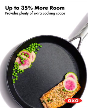 OXO Professional 10 Piece Cookware Pots and Pans Set, Hard Anodized Ceramic Nonstick PFAS-Free,Stainless Steel Handles,Induction,Skillets,Saute,Diamond Reinforced Coating,Dishwasher & Oven Safe,Black