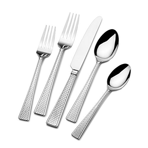 Gourmet Basics by Mikasa 20 Piece 18/0 Stainless Steel Flatware Set, Tropical - Service for 4