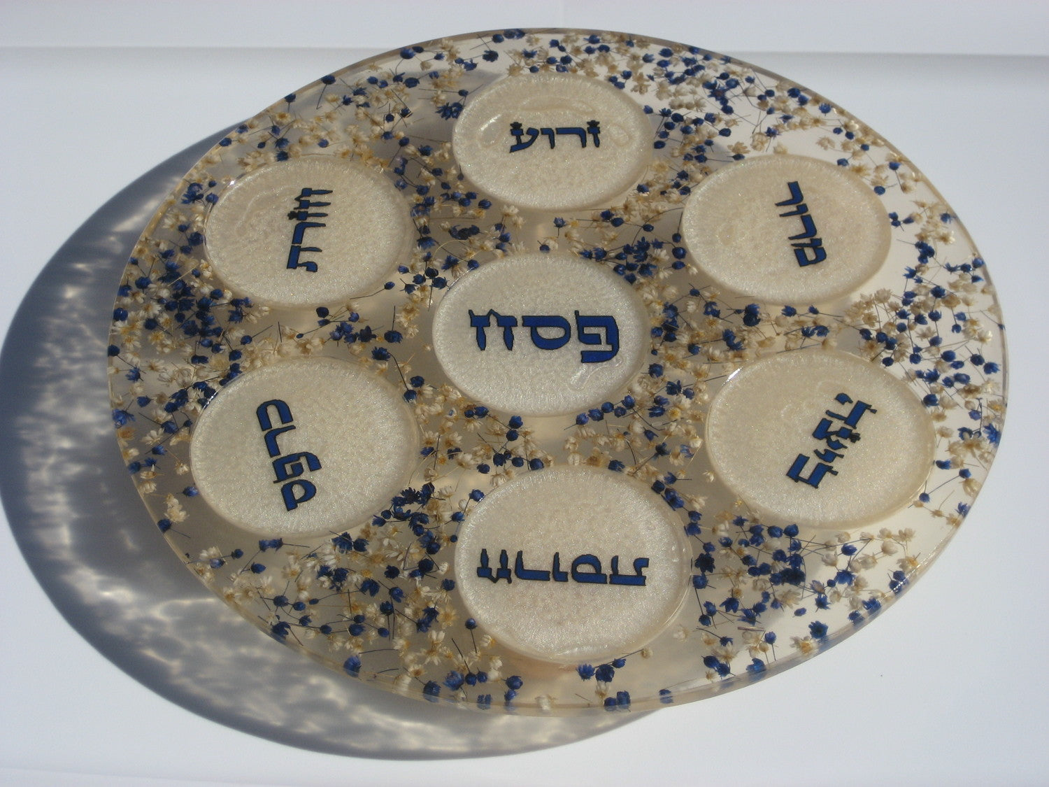 A&M Judaica Polyresin Seder Plate By Ronit Akavia ( Assorted Colors)