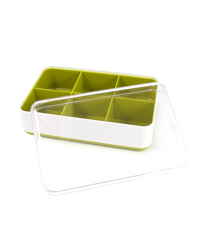 Joie Food Safe Plastic Tea Box Tea Bag Holder - 6 Sections hold 10 Tea Bags each (8.5" x 5.5" x 3.25")
