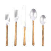 Inox Camellia Vintaged Gold 20 Piece Set, Service for 4