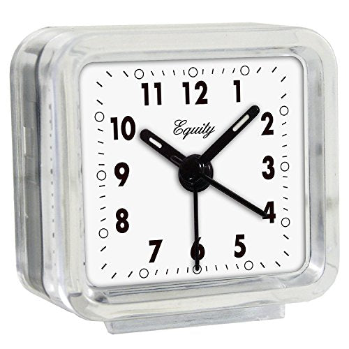 Equity by La Crosse 21038 Quartz Travel Alarm Clock, Clear