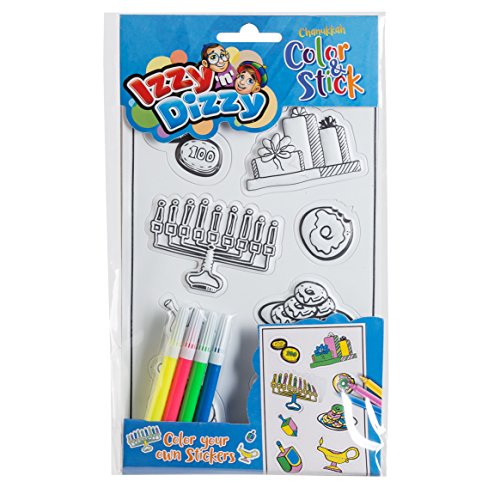 Izzy 'n' Dizzy Hanukkah Color and Stick - Color Your Own Stickers