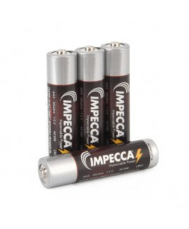 Impecca Alkaline AAA Batteries 4 Pack BATTAAA4PK