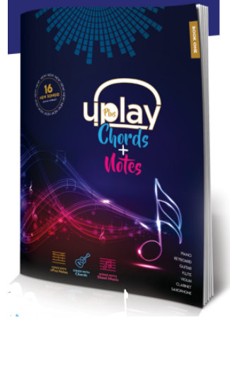 uPlay Plus Chords+Notes Self Teaching Music Program Book for Use With Piano, Keayboard, Guitar, Flute, Violin, Clarinet, Saxophone