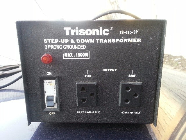 TRISONIC TS-415-3P GROUNDED STEP UP/DOWN HEAVY DUTY TRANSFORMER 1500 WATTS
