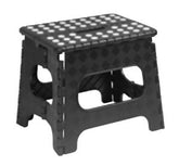 Superio Black Folding Step Stool, 12 Inch