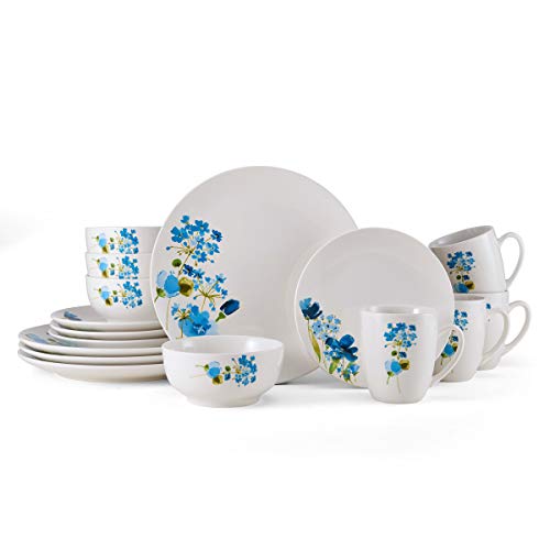 Studio Nova Painted Wildflowers, 16-Piece Porcelain Dinnerware Set